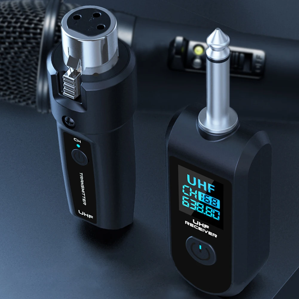 Microphone Wireless System Rechargeable Signal Adapter Wireless Mic Adapter for Audio Mixer Dynamic Mic Electric Guitar Bass