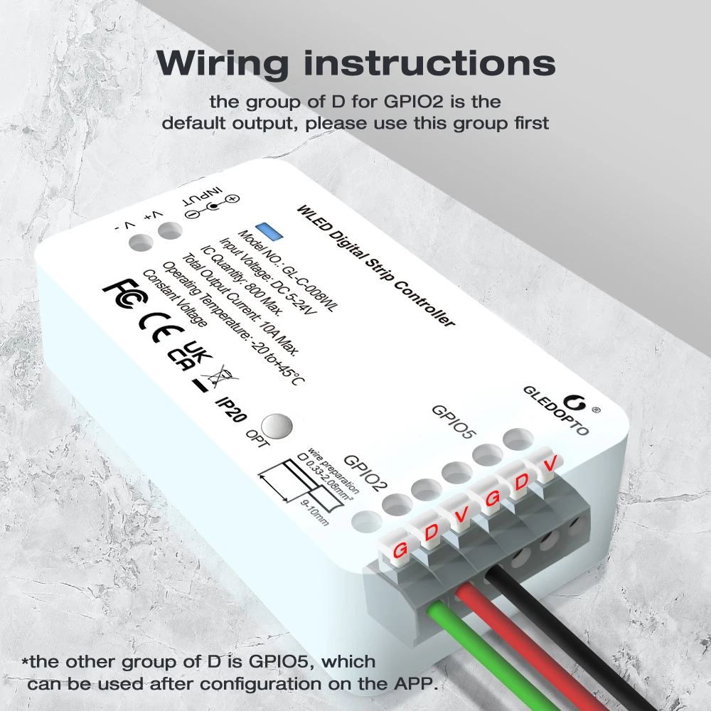 MJJC WLED Controller 5V 12V 24V 100 modalità dinamiche fai da te RGB RGBW Digital Strip Light WS2812B Pixel Lamp Controler WiFi APP Control