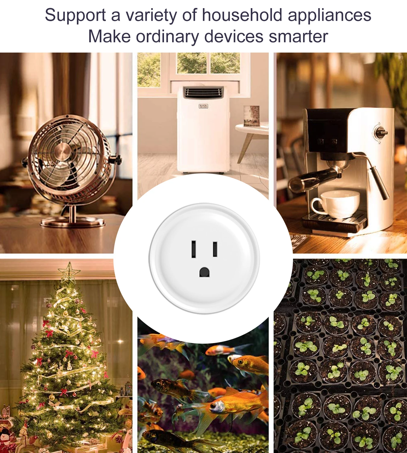 Tuya WiFi US Round 10A Smart Plug, APP Remote Voice Control, Timer Countdown Function, Works with Alexa Google Home image 5