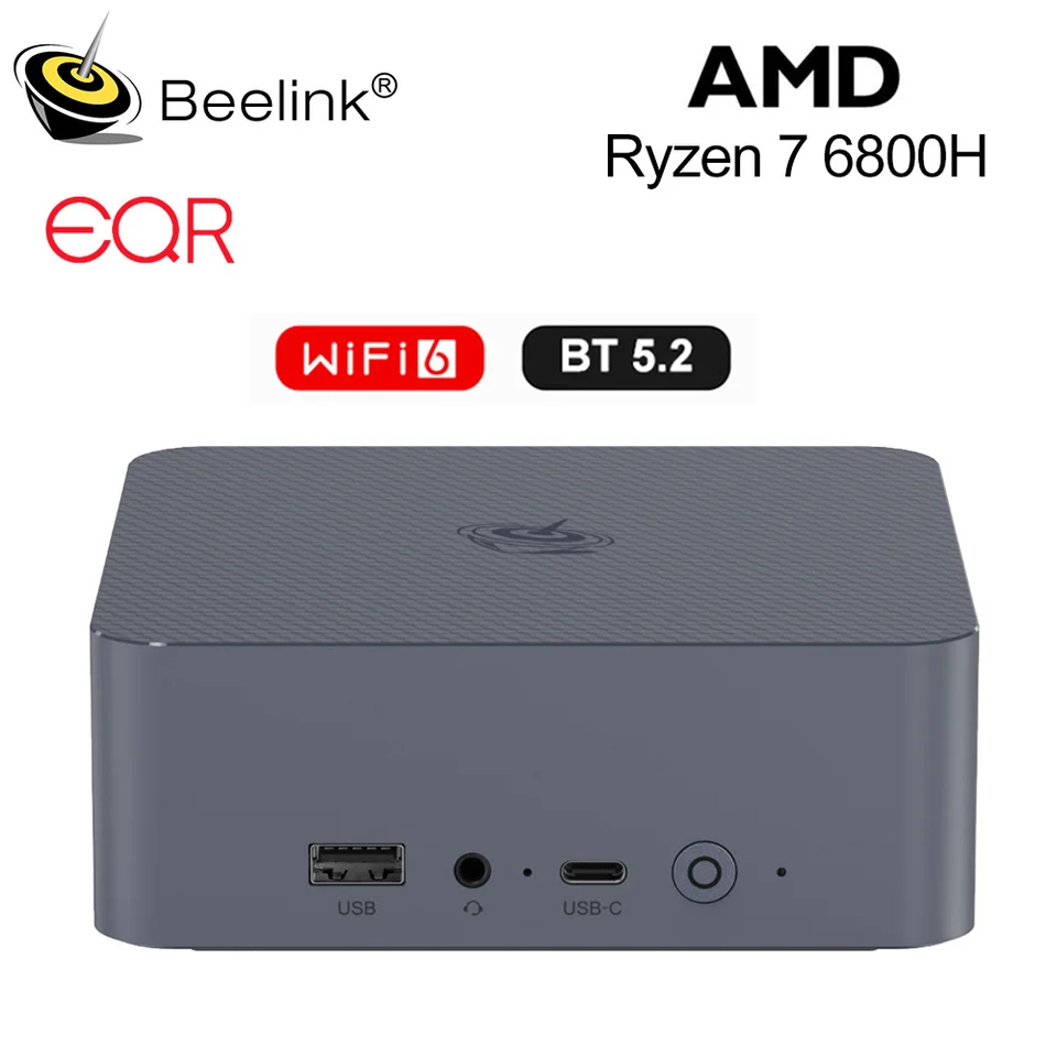 Beelink EQR6 Ryzen 5 6600H Ryzen7 6800H Mini PC AMD DDR5 16GB RAM