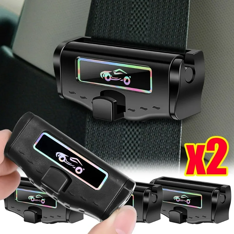 Car Seat Belt Limiter Fixed Buckle Stopper Automatic Elastic Adjuster Anti-strangulation Clip For 51mm Safety