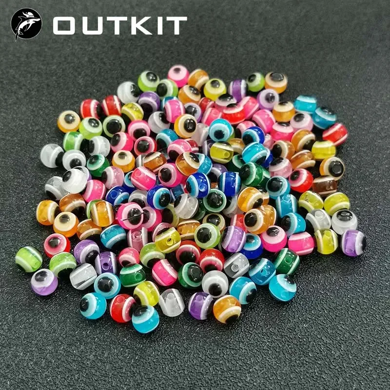 Fishing Beads 50pcs/lot 6mm 8mm Mixed Color Luminous Carolina Rigs Taxes Rigs DIY Kit Bass Tackle
