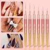 6Pcs Transparent French Stripe Liner Kolinsky Brush 3D Tips Manicure Ultra-thin Line Drawing Pen Brushes Painting Nail Art Tools 4