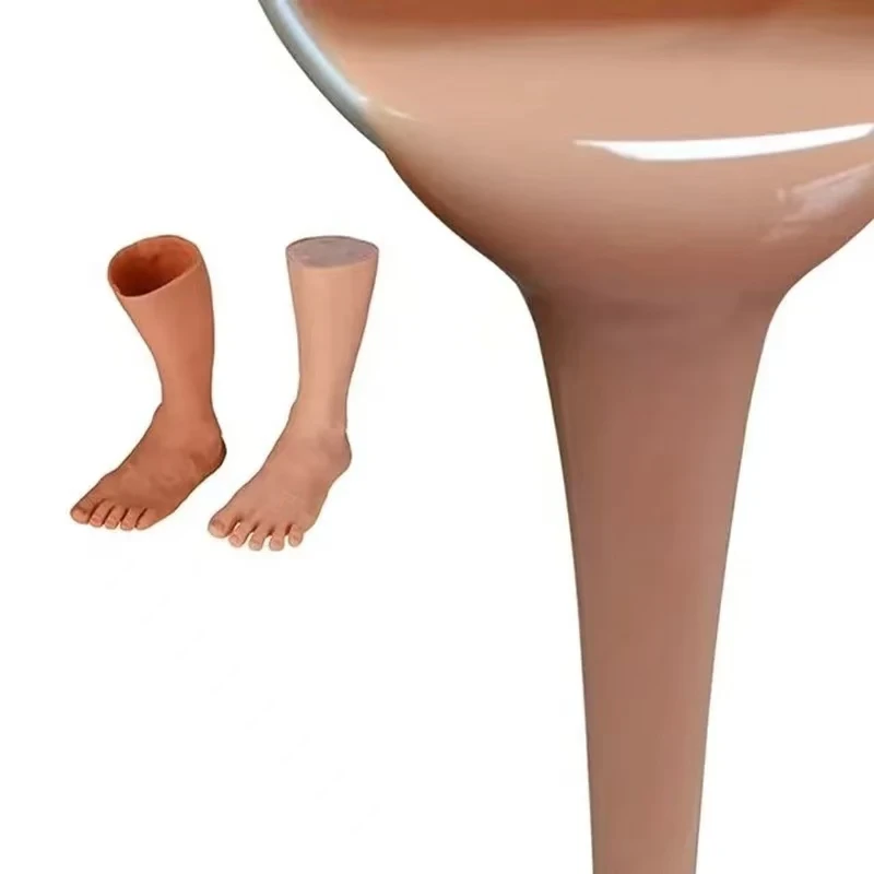 Liquid Silicone Rubber 500/1000g RTV-2 Skin Color Liquid Silicone Rubber Material 0 Hardness