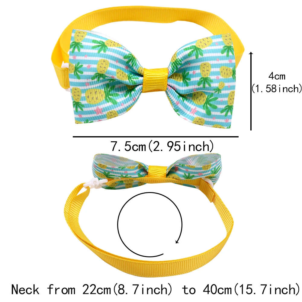 Pet Bow Tie 10pcs Small Dog Accessories Pet Dog Bowties Dogs Neckties Fruit Style Small Dogs Bow Tie Summer Pet Supplies