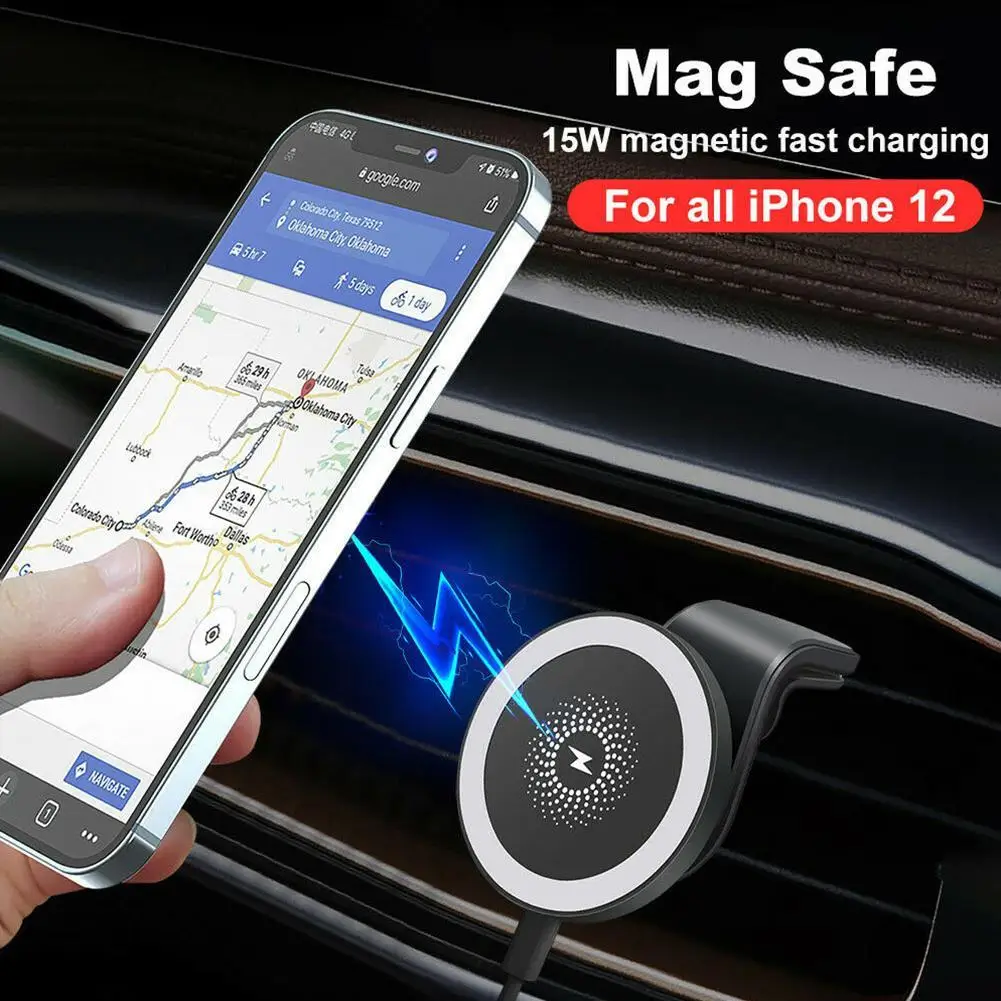 mobile phone holder 15W Mag Safe Car Mount Holder Wireless Charger for iPhone 12 13 Pro MAX MINI Adsorption mobile Phone Charging Mobile Bracket phone holder for desk