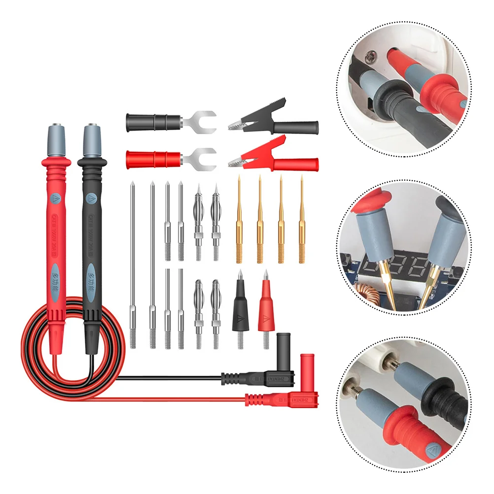 

Test Line Set Silicone Probe Lead Wire Digital Digital Digital Multimeter Cable Leads for Digital Pin Tester Needle