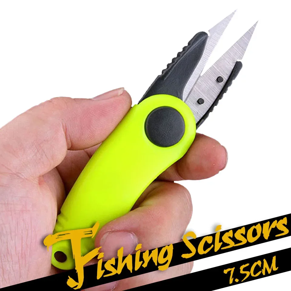 Shrimp Shape Fold Scissors Clipper Nipper Hook Sharpener Fishing Tackle  Fishing Line Cutter Fishing Quick Knot Tool Set