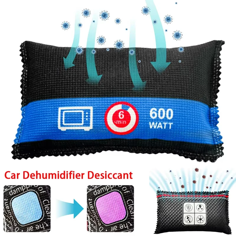 Car Dehumidifier Desiccant Dehumidifier Bag Reusable Silica Gel Moisture Absorbing Bag Multifunction for Wardrobe Shoe Cabinet