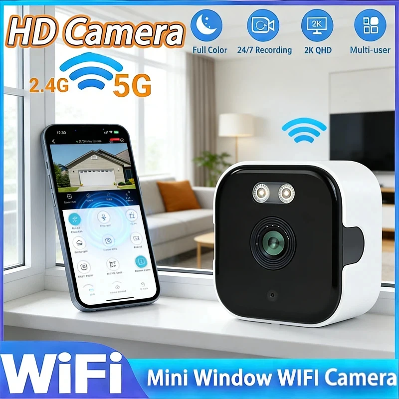 WiFi Camera Safety Monitor Mini 1080P HD Camcorders Indoors Night Version Video Intelligent Camera Security Protection 2026 2