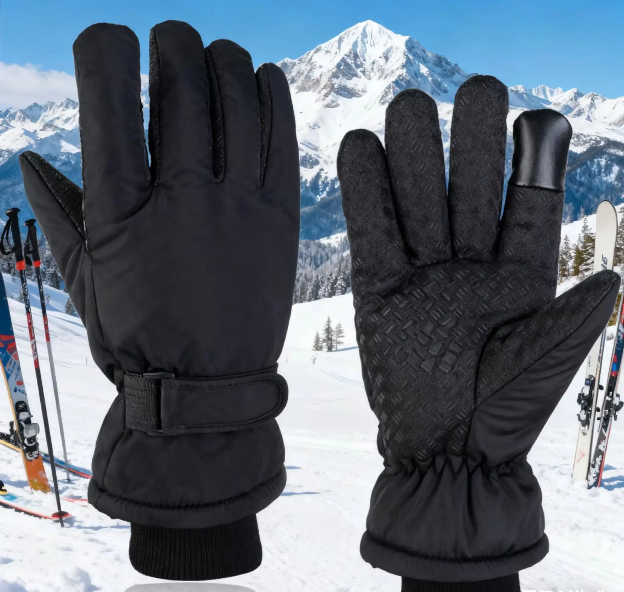 Gants de Ski hommes femmes Sports d'hiver gants de cyclisme chaud coupe-vent gants antidérapants moto écran tactile neige gants coupe-vent