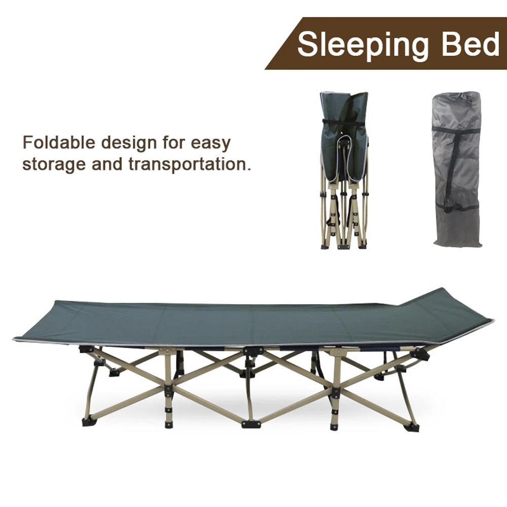 

Outdoor Camping Hiking Sleeping Bed Ultralight Folding Sleeping Bed Portable Office Siesta Noon Break Bed Oxford Cloth Bed