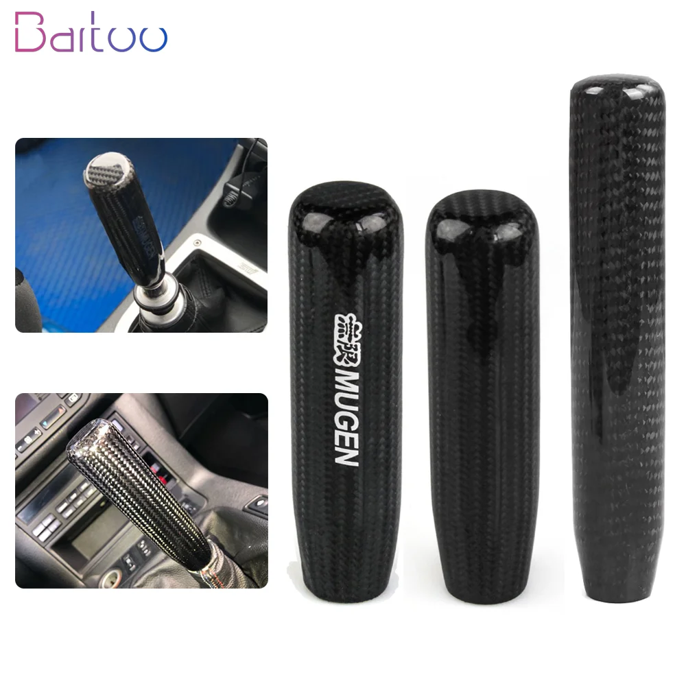 New13cm18cmUniversalCarbonFiberLongGearShiftknobManual