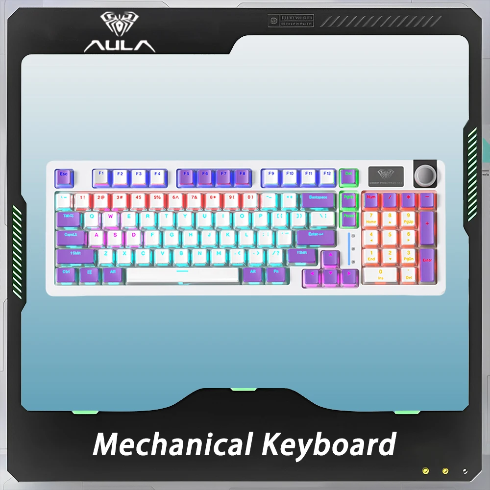 

Клавиатура игровая механическая, многофункциональная, 3 режима, RGB