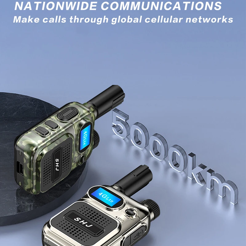 SHJ 4G PoC Radios with 2 Additional Yearly Sim Cards- Ultimate Communication Solution for Businesses and Teams walkie-Talkie Dur 5