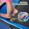 6FT Kids Trampoline with Horizontal Bar & Swing Rectangle Toddler Trampoline with Safety Net Outdoor/Indoor Trampoline for Kids 3