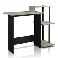 Table Computer Desk Efficient Home 15.6 in X 39.6 in X 33.6 in Composite Wood Portable Computer Desk Room Desks French Oak/Black 1