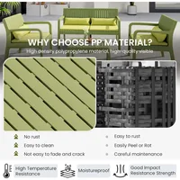 Resin Patio Furniture Set,No Rust Modular Outdoor Sectional Sofa Set, All Weather Patio Conversation Set, for Backyard 2