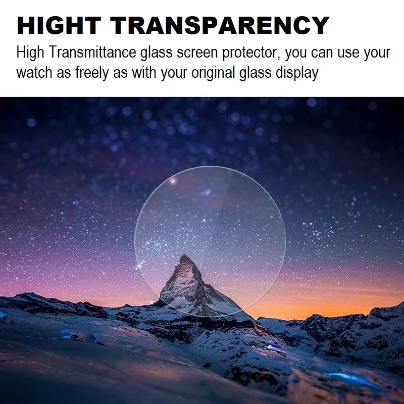 5-Pack Smart Watch Tempered Glass Screen Protector - HD Clear Protective Film