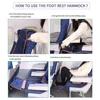 Adjustable Footrest Hammock with Inflatable Pillow Seat Cover Planes Trains Buses Swing Chair Outdoor Chair Travel Hammock Chair 5