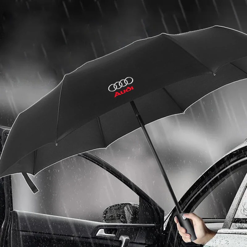 Car Fully Automatic Compact Folding Custom Umbrella Car Accessories For Audi sline TT Q2 Q3 Q5 Q7 Q8 A3 A4 A5 A6 A7 R8 B5 B6 B7 15 Sa5a1c154990f4fa3ab63e884083d228az