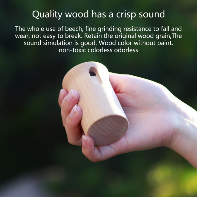 Bird Caller Musical Toy Whistles Wooden Meditation Chimes Rhythm Block Owl Call
