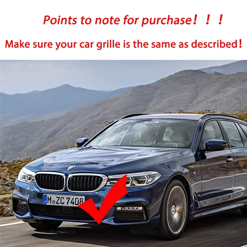BMW 5 시리즈 G30 G31 525I 530I 540I 550I 2017-2020 M-퍼포먼스 범퍼용 프론트 레이싱 키드니 그릴 2 슬랫 그릴 교체품