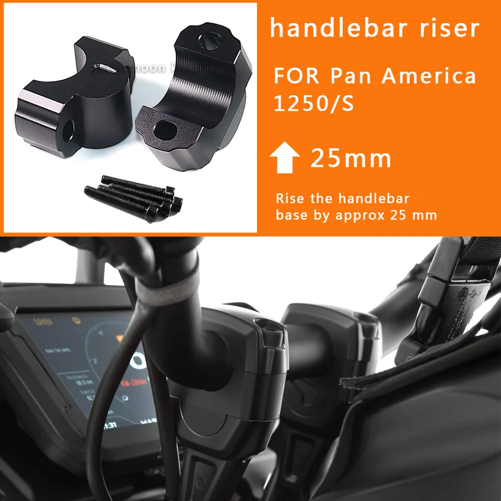 

Motorcycle Handlebar Riser Drag Handle Bar Clamp Extend Height Up Adapter For RA1250 PA1250 Pan America 1250 S Special 2021 -