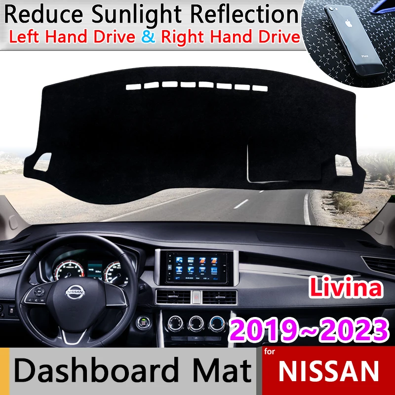 

Противоскользящий коврик для приборной панели для Nissan Livina VL Mitsubishi Xpander Cross 2019 ~ 2021, коврик для приборной панели, солнцезащитный ковер, автомобильные аксессуары, коврик