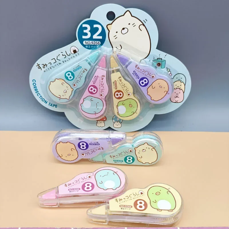 4pcs/pack Kawaii Cartoon Correction Tape Cute White Out Correction Band Korean Stationery Writing Tool School Office Supplies correction tape