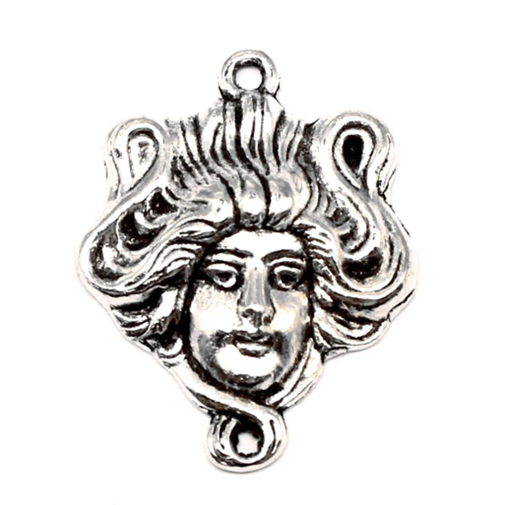 

Beauty's Head Charm For Making Jewelry Diy Finding 40pcs 23x30mm