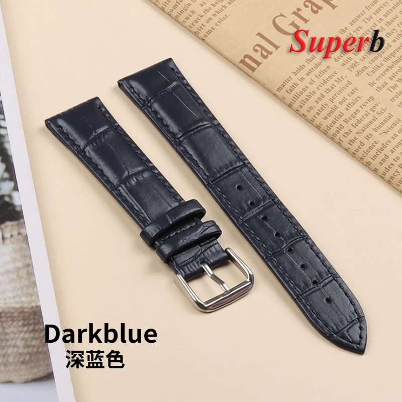 Luxurious Calfskin Leather Watch Strap with Slub Texture – Universal Watchband Accessory