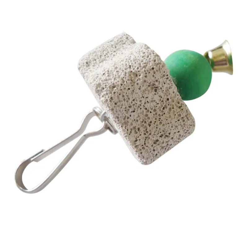 Stone Mineral Pet Supplies Bird Cage Toy Grinding Stone Flower Shape Hang Style Parakeet Toys for Parrot Accessories
