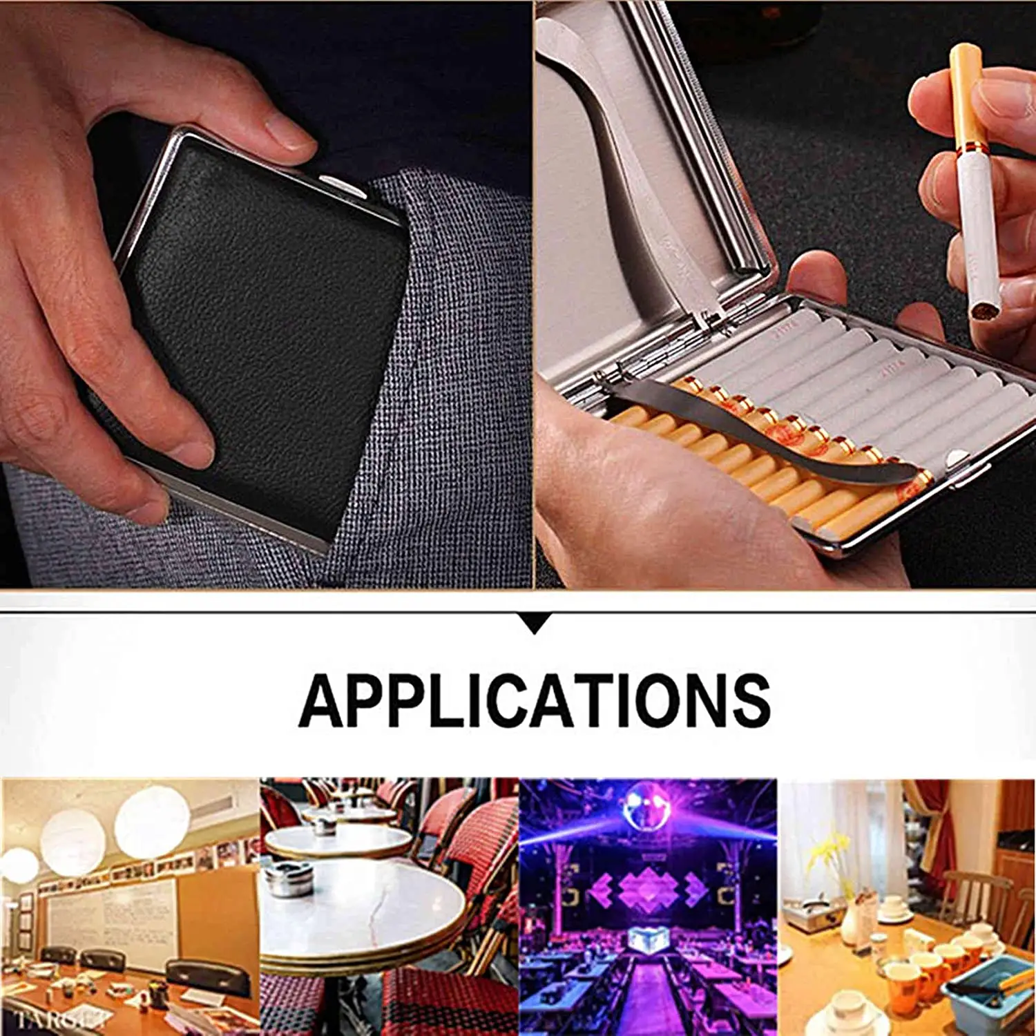 Metal Storage Cover Lady Hold Smoking Accessories Gift Mens Leather Leather  Cigarette Box Cigarette 20Sticks Cigar Case - AliExpress