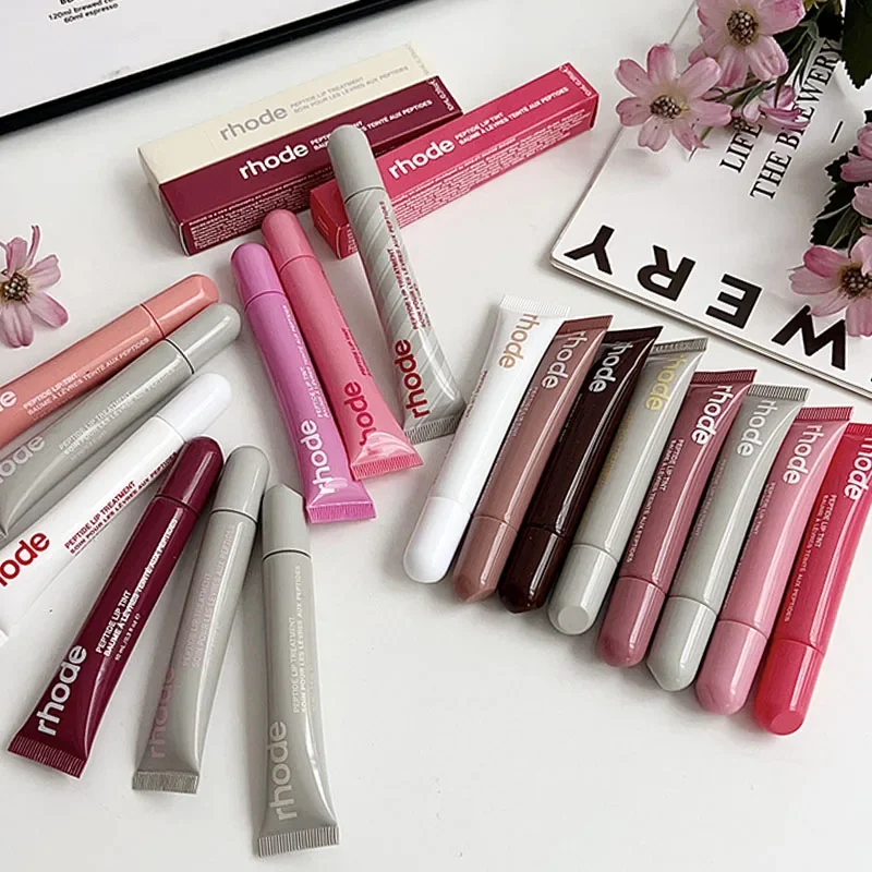 Rhode Lip Glossy Oil Plump Moisturizing Lip Glaze Long Lasting Cinnamon Roll Jelly Bean Lipstick Care Products For Women