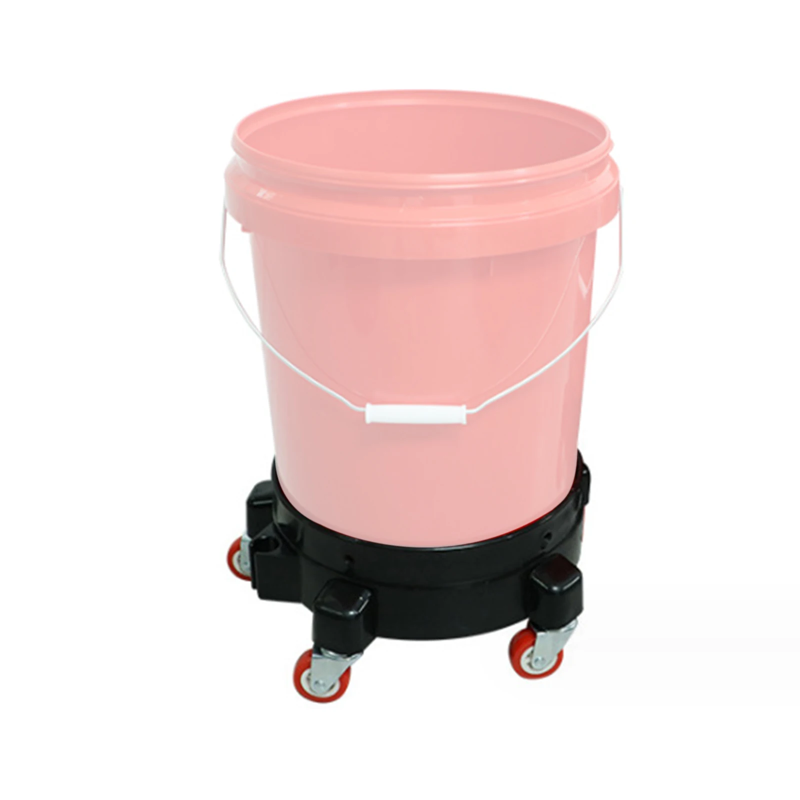 Rolling Bucket Dolly for Car Washing Easy Push Drum Dolly with 5 Swivel Casters