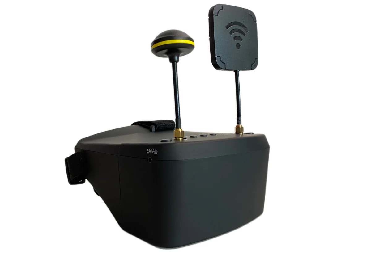 DVR intégré de l'écran FPV 5.8GHz 40ch avec boutons de contrôle et fente pour carte SD