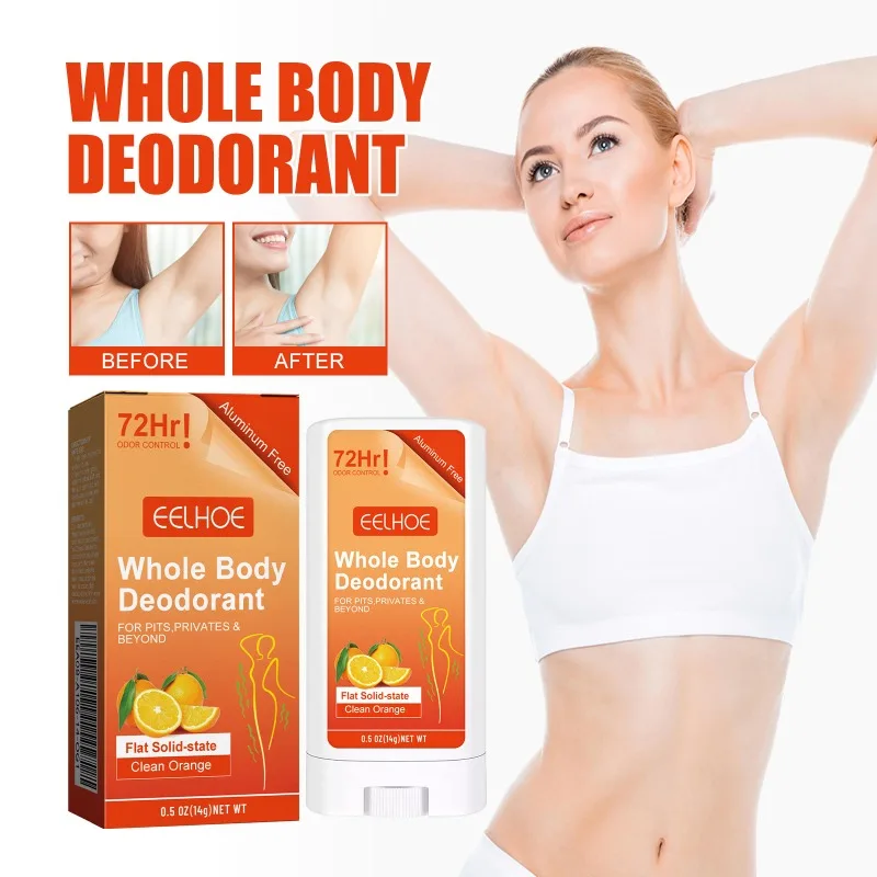 14g Whole Body Deodorant Covering Body Odor Deodorant Summer Refreshing Lightening Care Stick Natural Plants Portable Fragrance