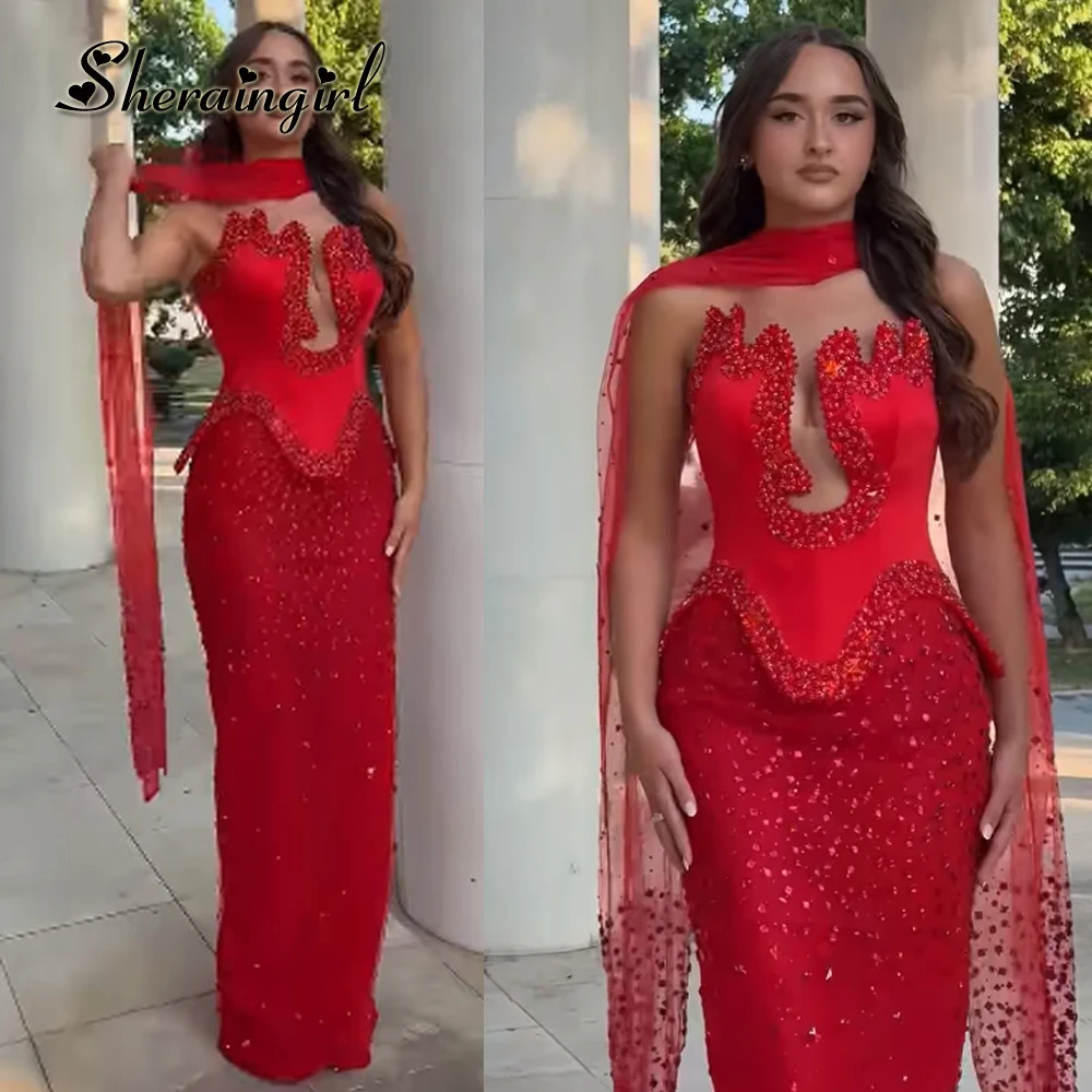 SHERAIN Exquisite Sheath Graduation Dresses for Teens Sequined Crystals ...