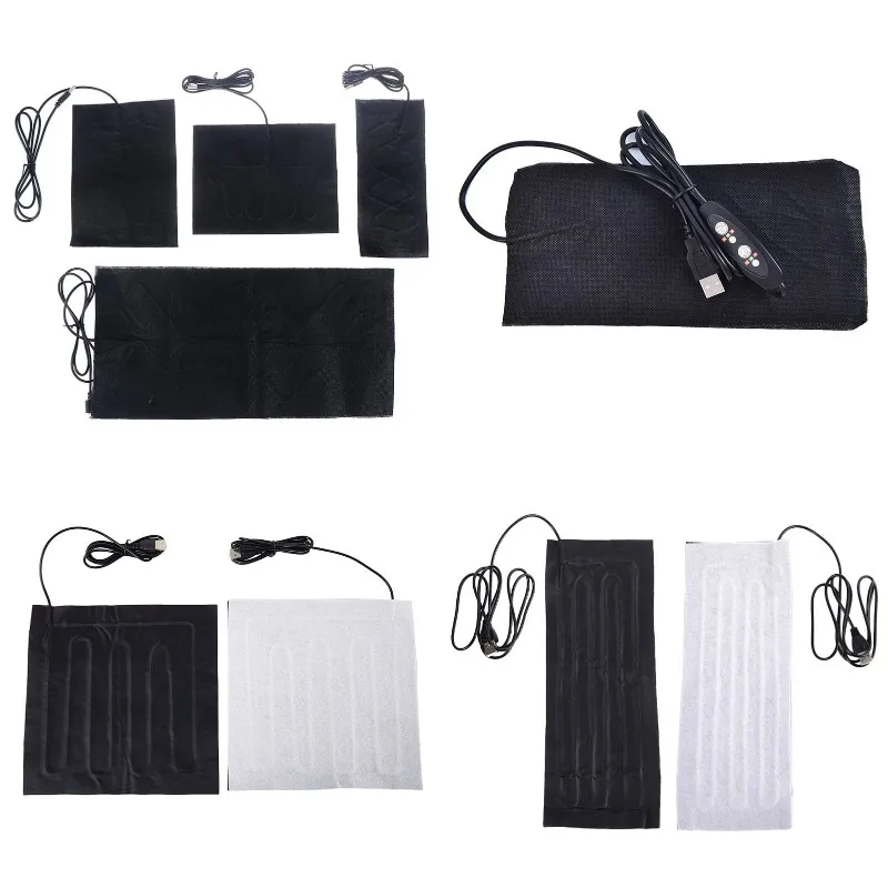 Heating Pad 1/2pcs Carbon Fiber Heating Pad Hand Warmer USB Heating Film Electric Winter Infrared Fever Heat Mat