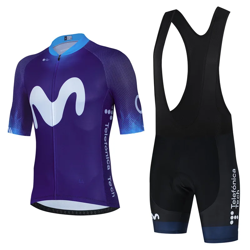 Movistar Cycling Jersey Set Summer Short Sleeve Breathable Men's MTB Bike Cycling Clothing Maillot Ropa Ciclismo Uniform Suit 6