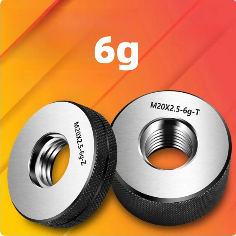1SET(1*GO+1*NOGO) 6g M16-M21.5 비표준 미터법 미세 나사산 링 게이지 M16M17M18M19M20M21M21.5 오른손잡이용 측정 도구