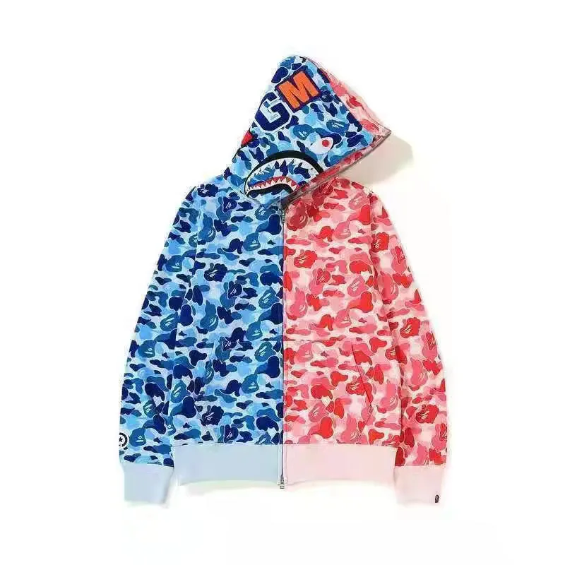 Новинка 2020 модная зимняя мужская камуфляжная Толстовка Bape Shark из полиэстера