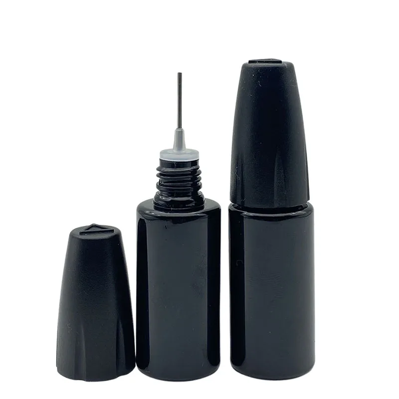 100Pcs 10ML 15ML 20ML 30ML PET 투명 유리 병 빈 오일 액세서리 액체 항아리에 대 한 긴 얇은 팁 Dropper 병