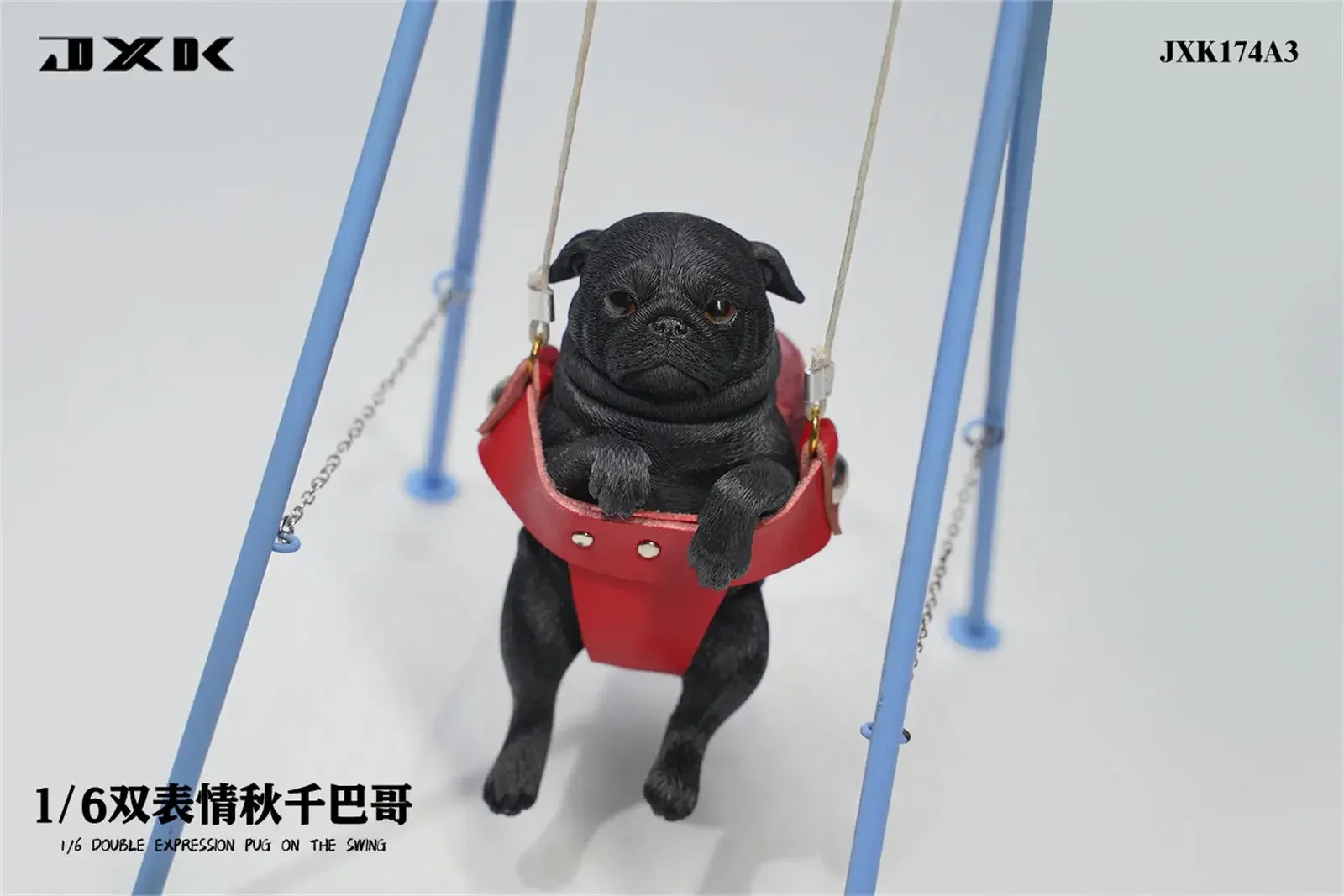 Jxk-pugon theスイングモデル、かわいい犬、動物の置物、兵士の