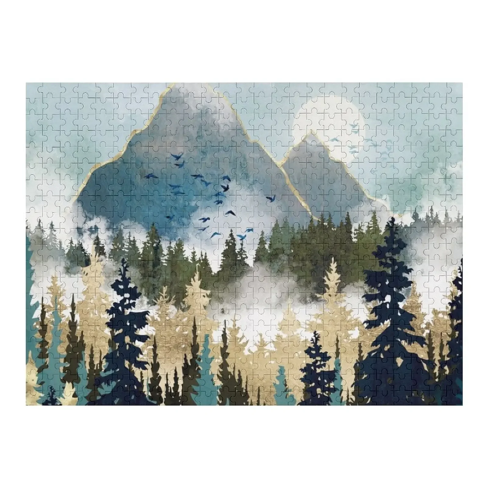 

Misty Pines Jigsaw Puzzle Personalized Photo Gift With Personalized Photo Wooden Jigsaws For Adults Puzzle