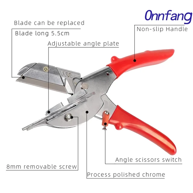 Miter Shears Adjustable 45 To 135 Degree Multi Angle Trim Cutter Rust Proof  Gasket Shear With 2 Spare Blades For Home - AliExpress