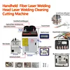 Handheld 5 in 1 Fiber Laser Welding Head Laser Welding Cleaning Cutting Machine MAX Raycus BWT Laser For Metal 1500W 2000W 3000W 1