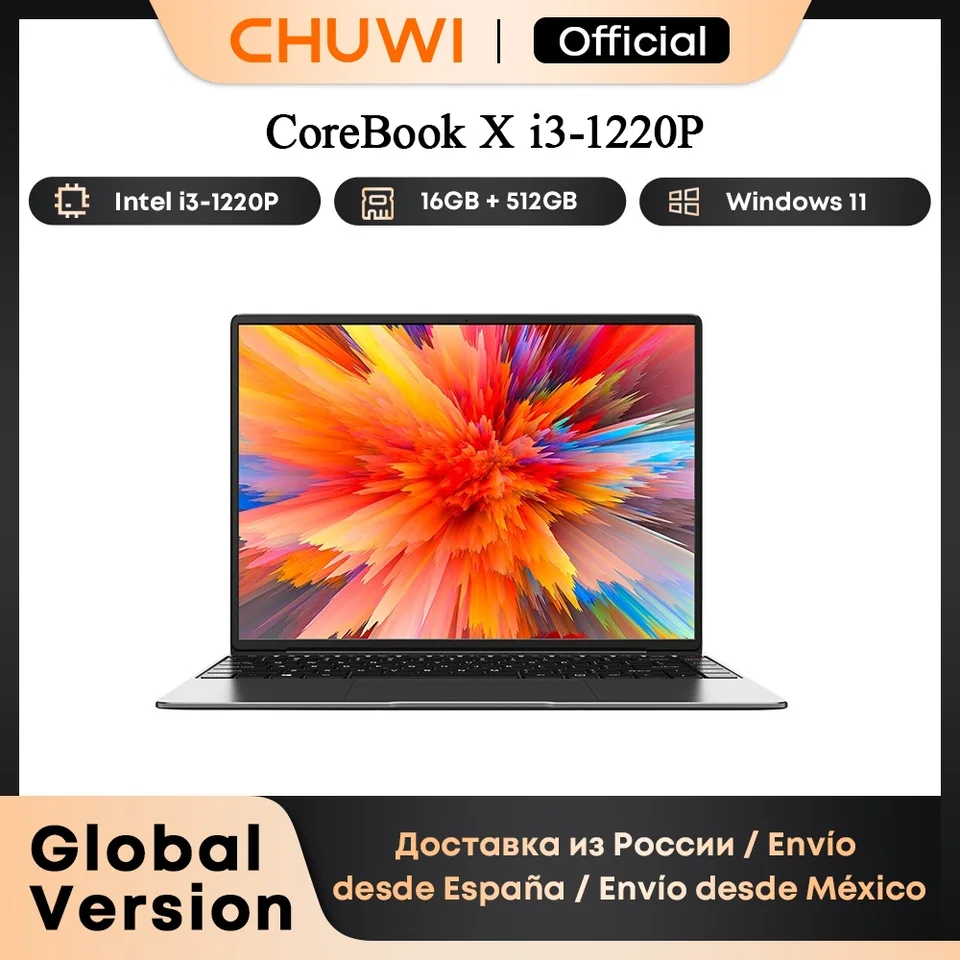 CHUWI CoreBook X Laptop i3-1220P 10Cores 14 inch FHD IPS Screen