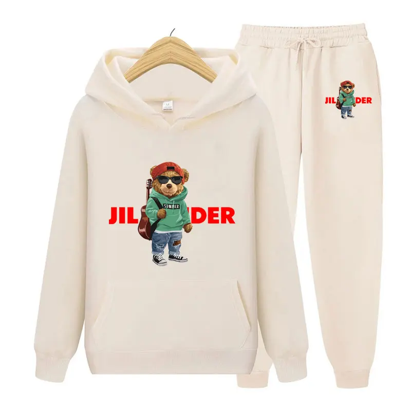 

2024 New Men's Fashion Leisure Sportswear Outdoor Fitness Jogging Hoodie Set Sports Luxury Hoodie+Pants Set Clothing